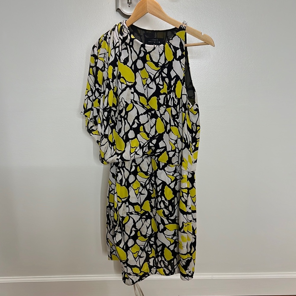 Asymmetrical artwork dress